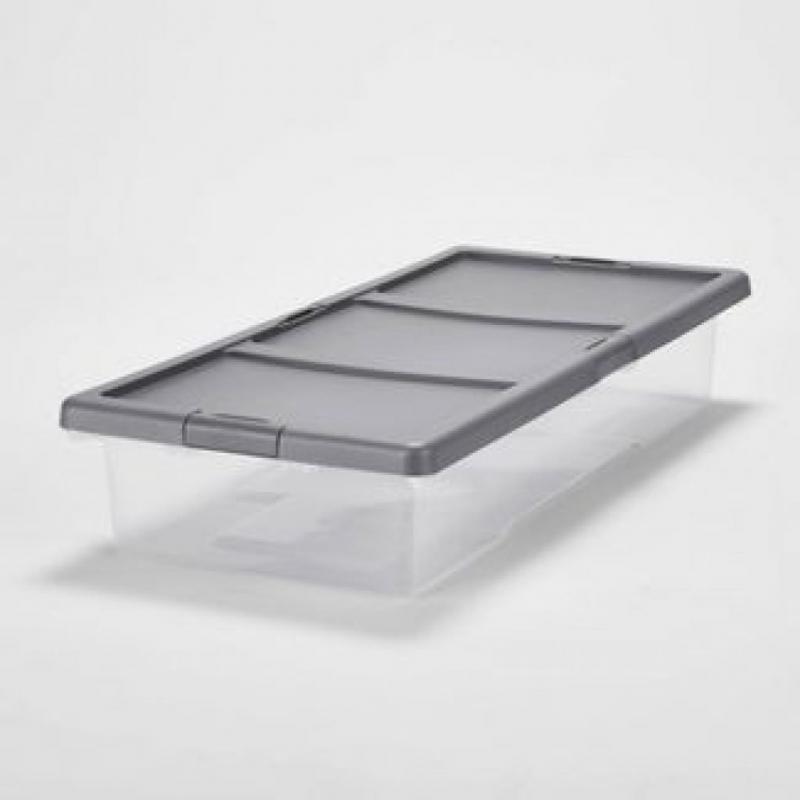 Underbed Latching Clear Storage Box - Brightroom