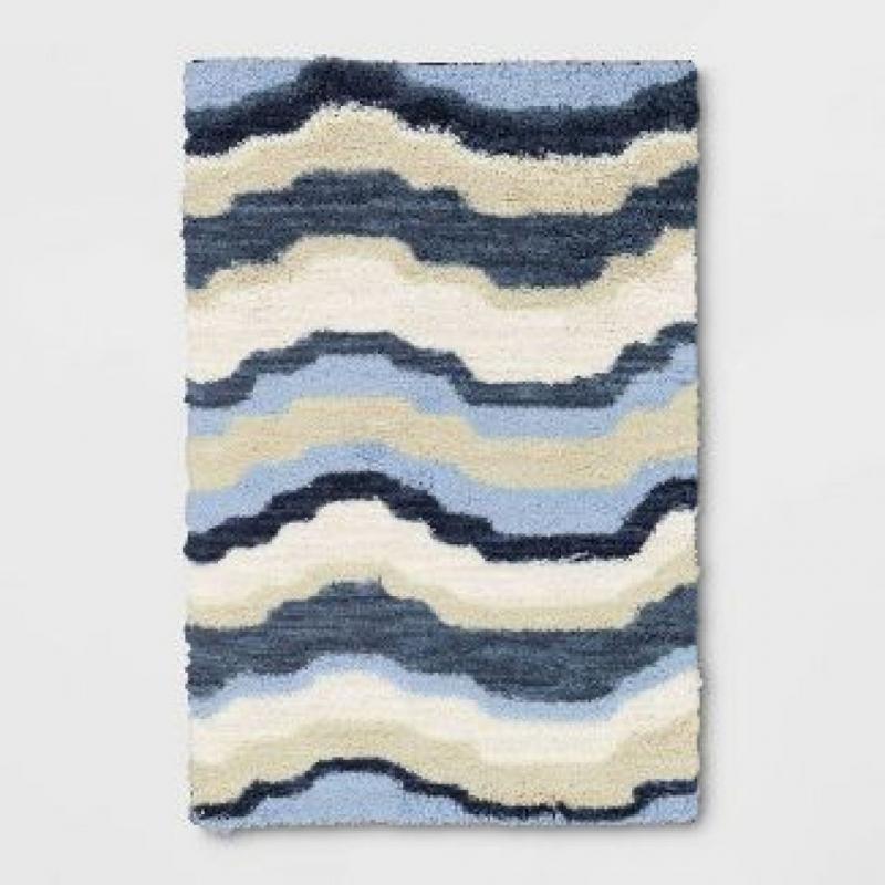 4'x6' Waves Area Rug Blue/Green - Pillowfort