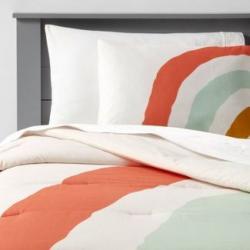 Full/Queen Placed Rainbow Print Comforter Set - Pillowfort