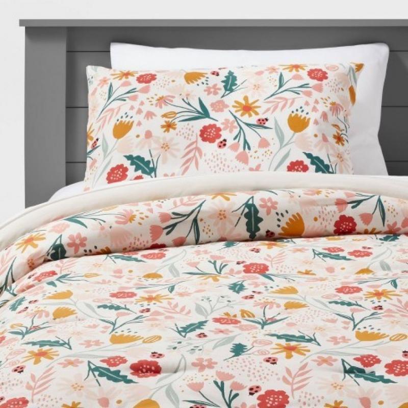 Twin Floral Boho Cotton Comforter Set - Pillowfort