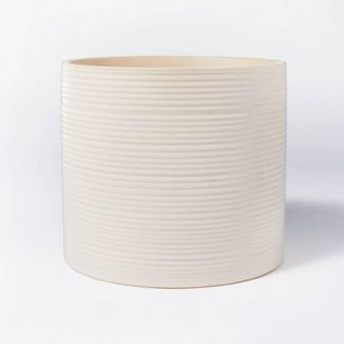 7 x 8 Textured Ceramic Vase Off White - Threshold designed with Studio McGee