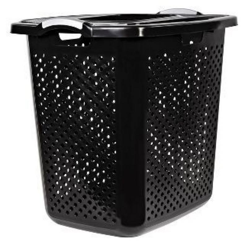 2.5 XL Bushel Lidded Hamper Black - Room Essentials™