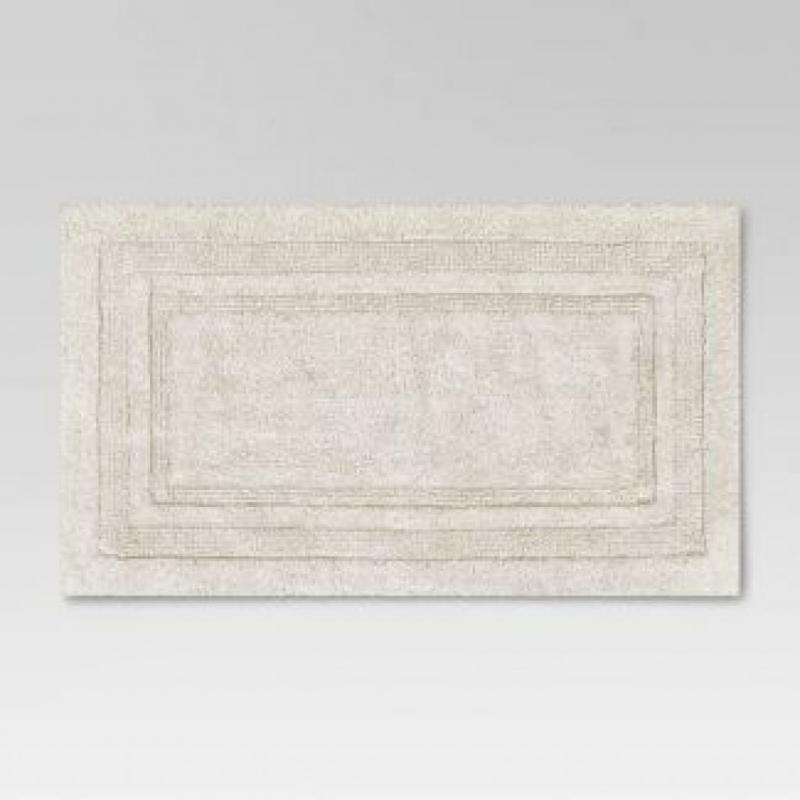 20x34 Performance Cotton Reversible Bath Rug Cream - Threshold
