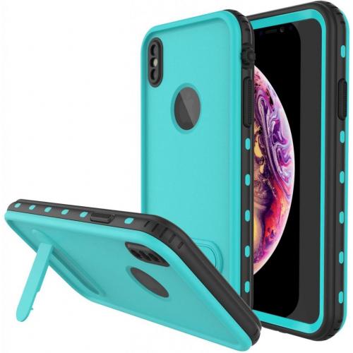 iPhone Xs Max Waterproof Case, KickStud Series, Slim Fit Teal