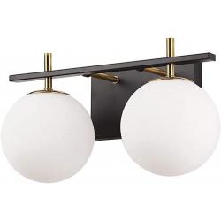 YT Bathroom 2 Light Fixture Black