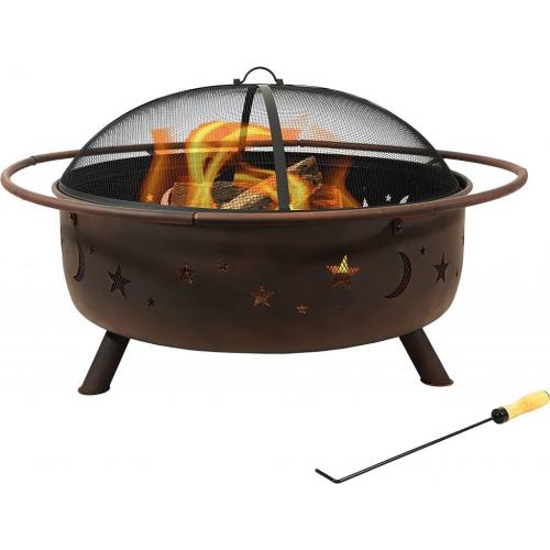 Outdoor fire pit- 30 cosmic stars and moon