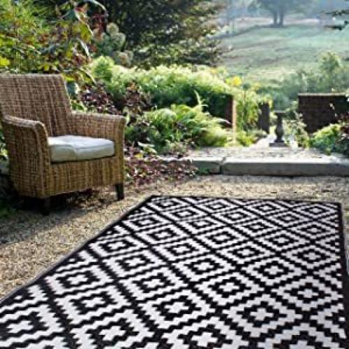 Patterned Mat Black And White