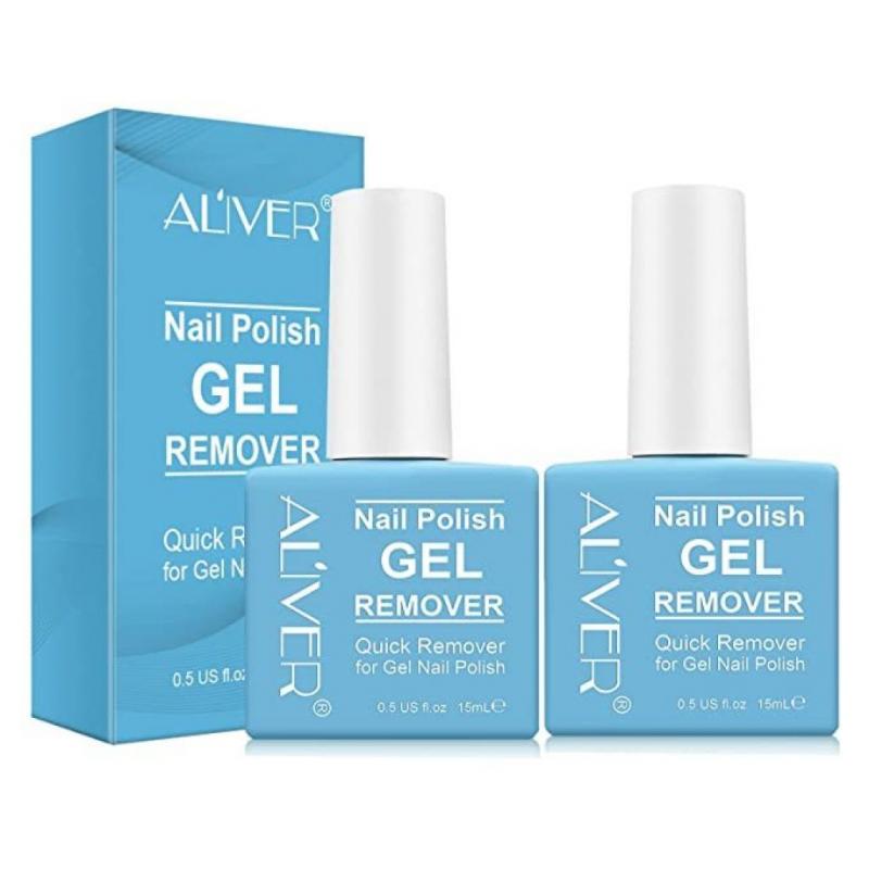 Aľiver 2 Pack Nail Polish Gel Remover, 0.5 fl oz