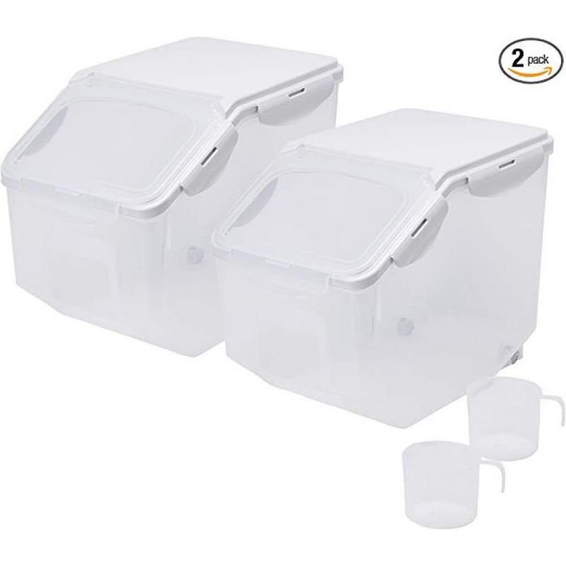 Rice Stocker Moisture Proof Storage Containers 2 Count