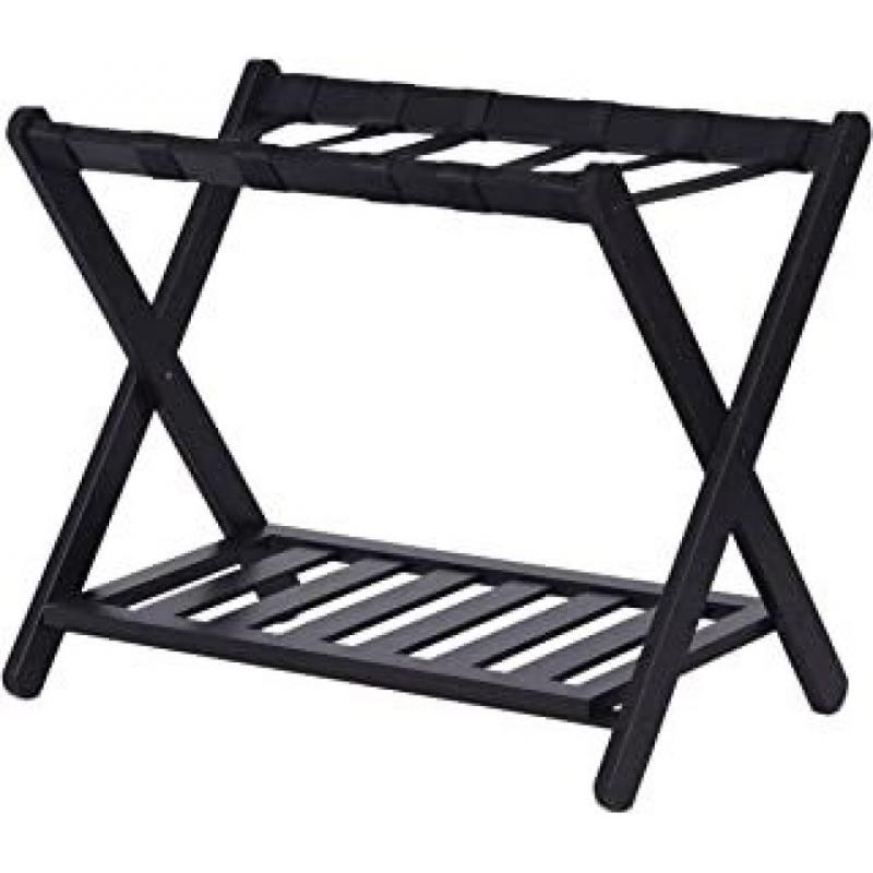 Bamboo Luggage Rack Black