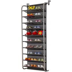 TZAMLI 10-Tier Shoe Rack Over The Door Shoe Organizer Hanging Shoe Storage Shelf