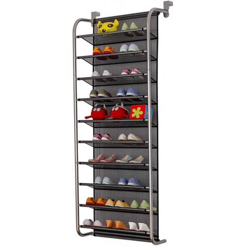TZAMLI 10-Tier Shoe Rack Over The Door Shoe Organizer Hanging Shoe Storage Shelf