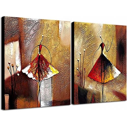 Wieco Art 2pk Canvas Art Ballet Dancers