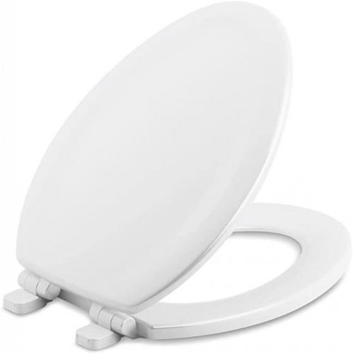 Wood white toilet seat