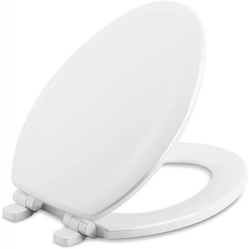 Wood white toilet seat