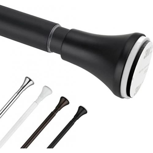 Panorod Tension Shower Curtain Heavy Duty (46x75 inch) Silver