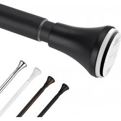 Panorod Tension Shower Curtain Heavy Duty (46x75 inch) Silver