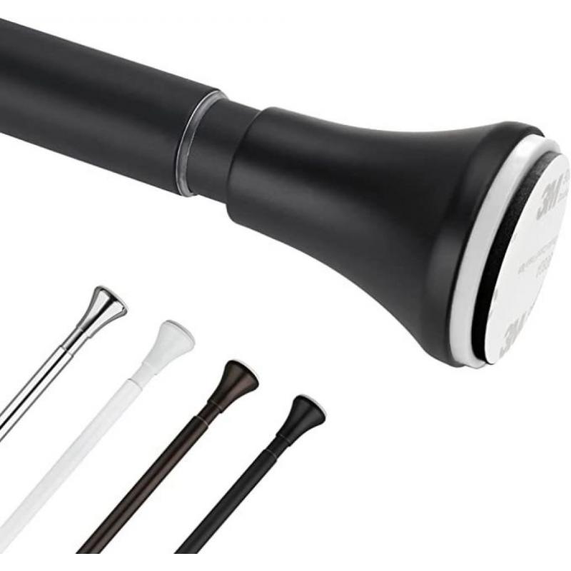 Panorod Tension Shower Curtain Heavy Duty (46x75 inch) Silver