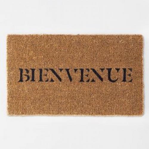 1'6x2'6 Bienvenue Doormat Black - Threshold™ designed with Studio McGee