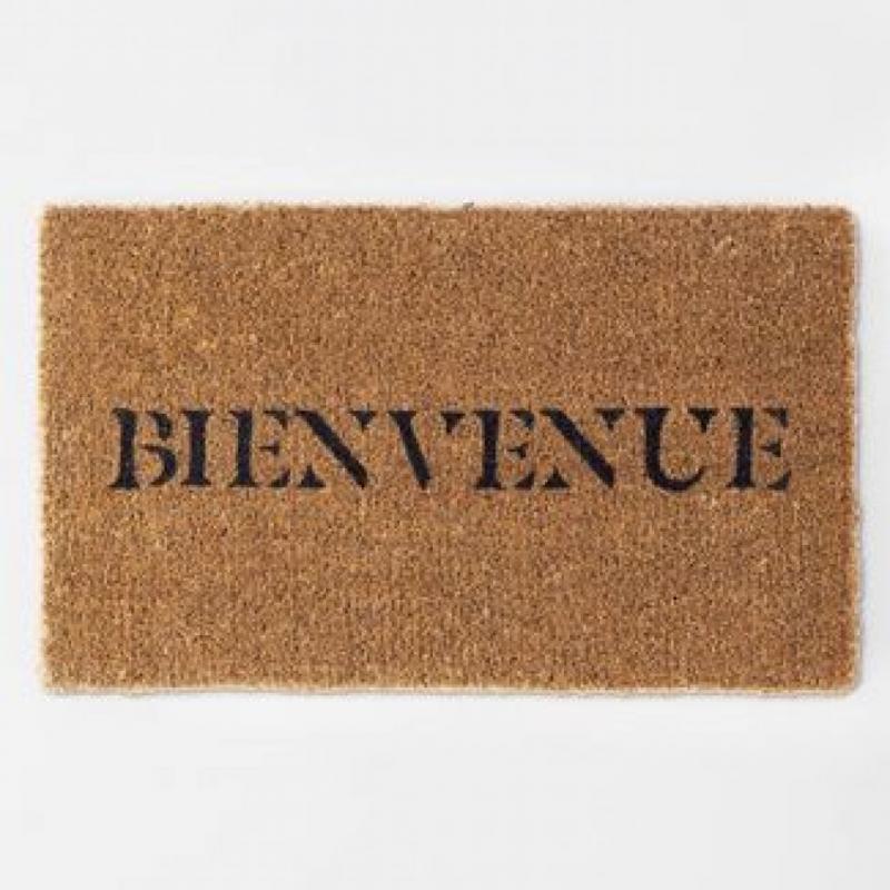 1'6x2'6 Bienvenue Doormat Black - Threshold™ designed with Studio McGee