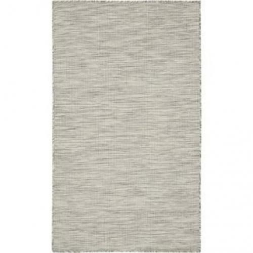 Nourison Positano POS01 Indoor/Outdoor Area Rug - Light Grey 3' x 5'