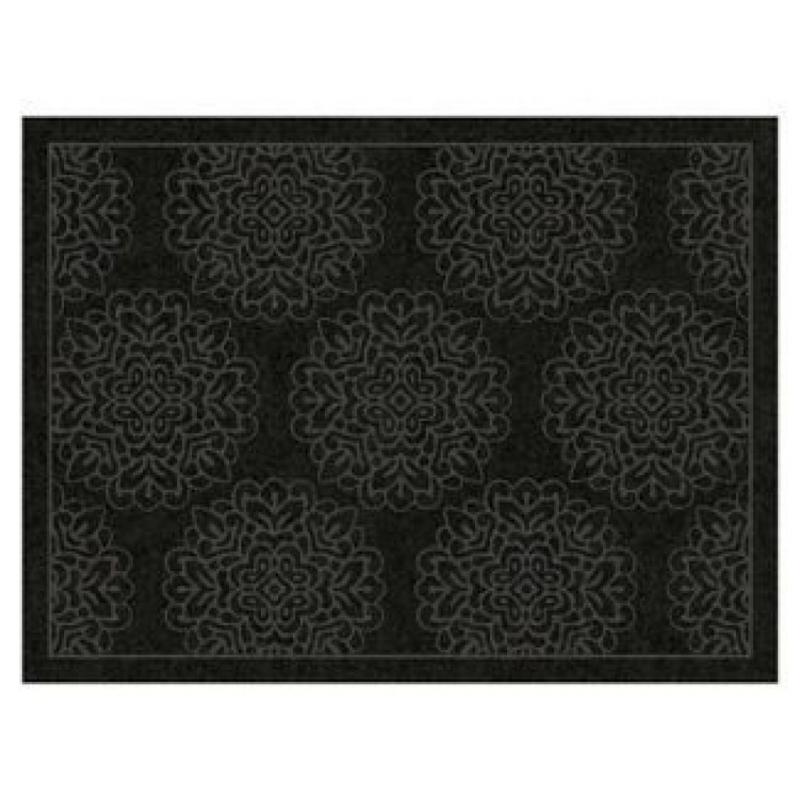 3'x4' Damask Doormats Black - Multy Home LP