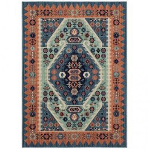 7'x10' Buttercup Diamond Vintage Persian Style Woven Rug Blue - Opalhouse