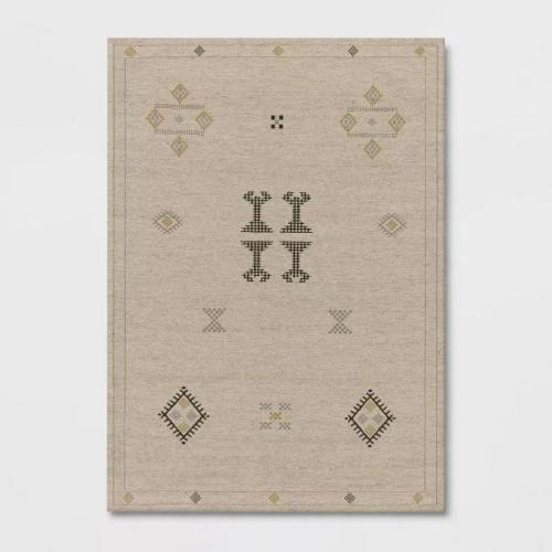 7'x10' Leland Silk Cactus Jacquard Area Rug Natural - Opalhouse