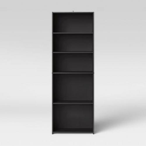 5 Shelf Bookcase Black - Room Essentials