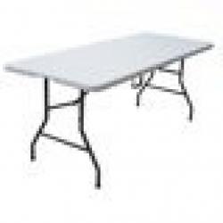 6 'Bi-Folding Table Off-White - Plastic Dev Group