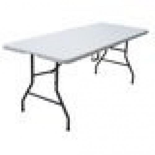 6 'Bi-Folding Table Off-White - Plastic Dev Group