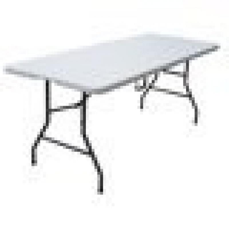6 'Bi-Folding Table Off-White - Plastic Dev Group