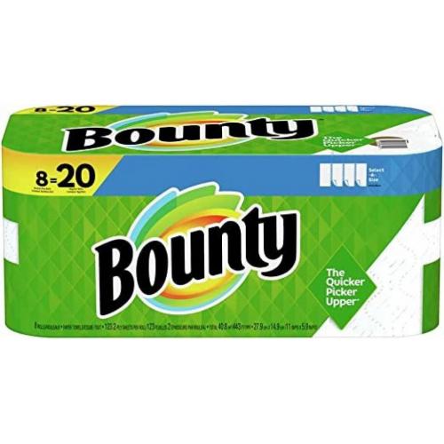 Bounty Select-A-Size Paper Towels - 8 Double Plus Rolls