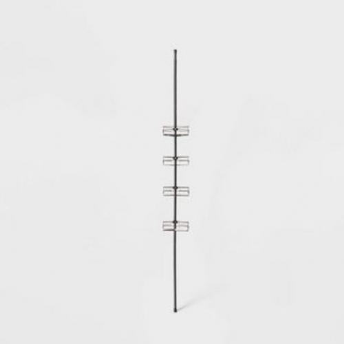 Steel Corner Tension Pole Caddy Matte Black - Made By Design
