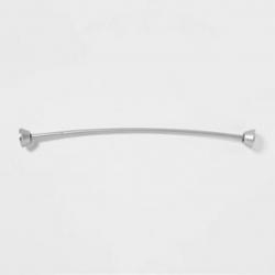 72 Tapered End Cap Curved Aluminum Shower Curtain Rod Tension or Permanent Mount