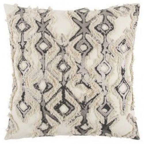 20x20 Oversize Diamond Poly Filled Square Throw Pillow Gray