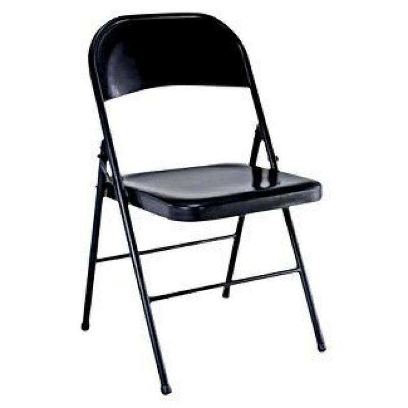 Black Steel Folding Chair