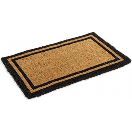 Black Border Coco Coir Doormat