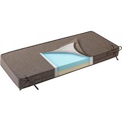 Sunrox Heather Chestnut Outdoor Memory Foam Bench Cushion