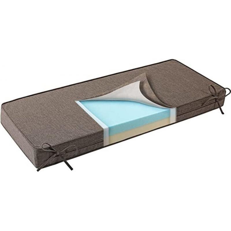 Sunrox Heather Chestnut Outdoor Memory Foam Bench Cushion