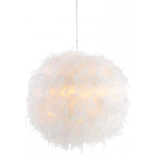 Feather Pendant Light Ceiling Fixture - White