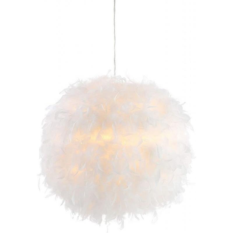 Feather Pendant Light Ceiling Fixture - White