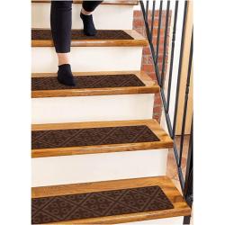 15 Pack Stair Treads Carpet Surfaces (30x8.2) Brown