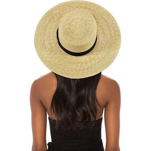 Sun Hats For Women And Men Flat Top Classic Boater Hat
