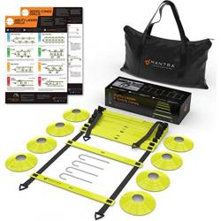 Mantra Sports Agility 6 Meter 12 Rung Ladder and 8 Count Sports Cones
