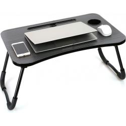 Foldable Laptop Bed Tray Lap Desk Black