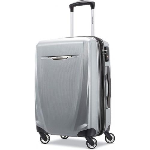 Samsonite 3 DLX Adjustable 20 Hardside Silver Spinner Suitcase