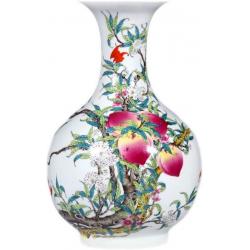 Chinese Style Peach Ceramic Art vase