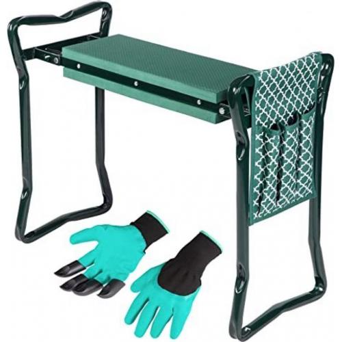 Garden Kneeler And Stool - Foldable Garden Seat For Storage - EVA Foam -