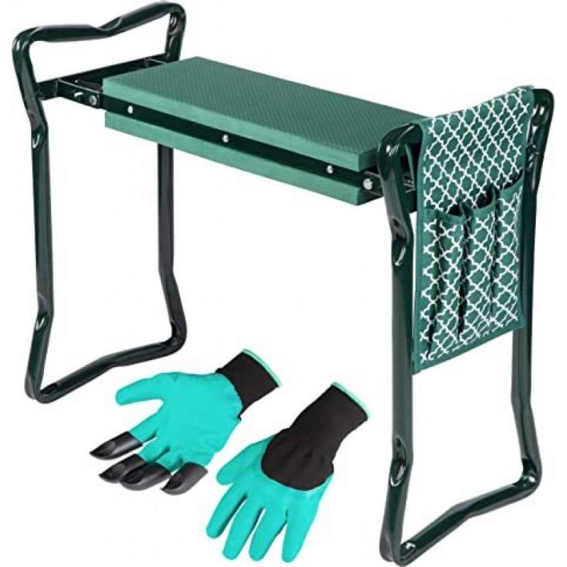 Garden Kneeler And Stool - Foldable Garden Seat For Storage - EVA Foam -